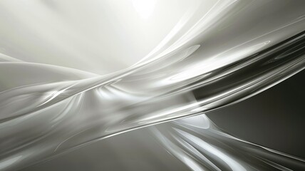 Abstract silver fabric flowing in the wind - Elegant silver fabric captured in a moment of fluid motion, representing grace and luxury