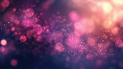 Abstract pink bokeh lights with blurred effect - Vibrant pink and purple bokeh lights with a soft blurred background creating a dreamy atmosphere - obrazy, fototapety, plakaty