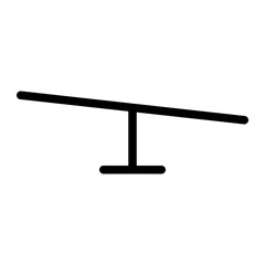 This is the See Saw icon from the Sport icon collection with an Outline style