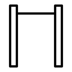 This is the Pull Up Bar icon from the Sport icon collection with an Outline style