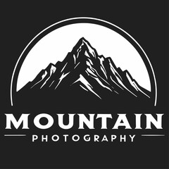 Mountain photography logo vector