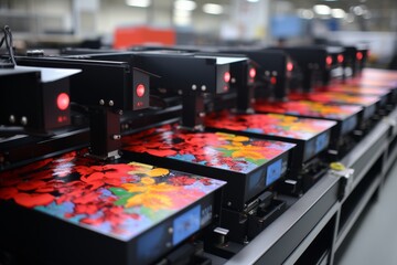 Group of Boxes on Conveyor Belt