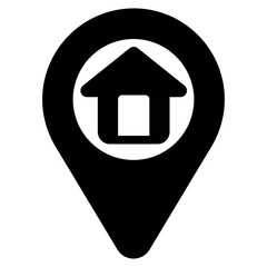 Home address glyph icon