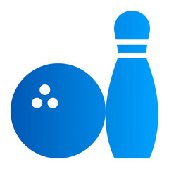 This is the Bowling icon from the Sport icon collection with an solid gradient style