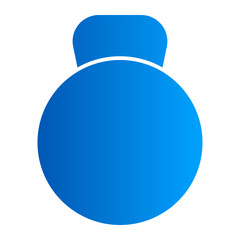 This is the Kettlebell icon from the Sport icon collection with an solid gradient style