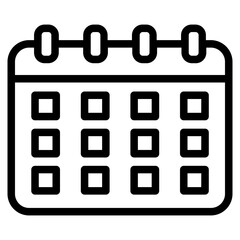 Calendar outline icon