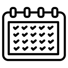 Calendar outline icon