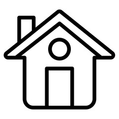 Home address outline icon