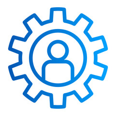 This is the Project Manager icon from the Tools and Construction icon collection with an Outline gradient style