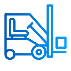 This is the Forklift icon from the Tools and Construction icon collection with an Outline gradient style