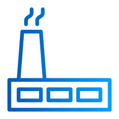 This is the Industry icon from the Tools and Construction icon collection with an Outline gradient style