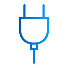 This is the Plug icon from the Tools and Construction icon collection with an Outline gradient style