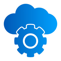 This is the Cloud Settings icon from the Tools and Construction icon collection with an solid gradient style