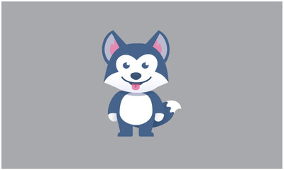 Husky Dog Mascot Illustration