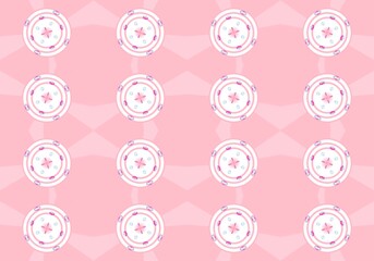 seamless polka dot pattern on sweet pink background