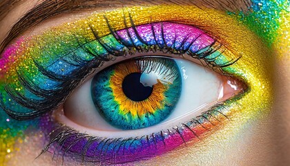 Ai - eye with colorful Makeup