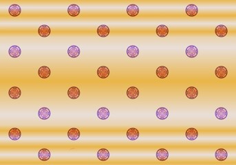 Luxury seamless pattern with circles on light golden background. Fabric, wallpaper textured and background design 