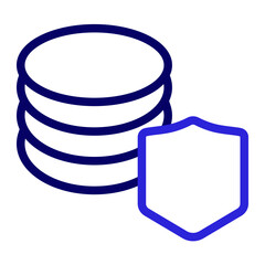This is the Data Protection icon from the data management icon collection with an Outline color style