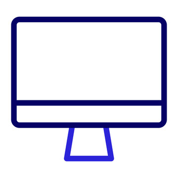 This is the Monitor icon from the data management icon collection with an Outline color style