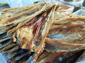 dried fish in the market