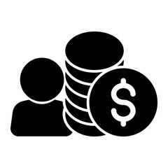 This is the Income icon from the investment icon collection with an solid style