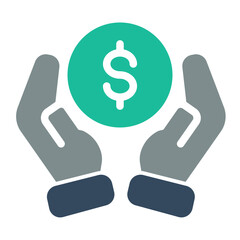 This is the Asset icon from the investment icon collection with an color style