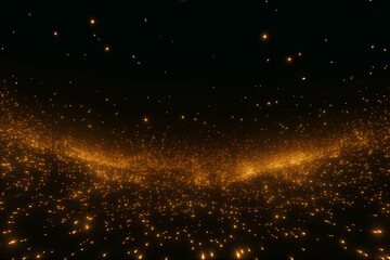 glittering golden particles