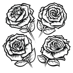 roses coloring pages for kids and adults