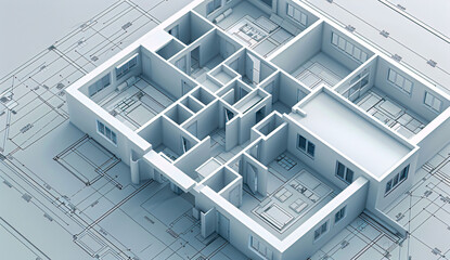 Architectural blueprint and housing plan, the foundation of residential project development