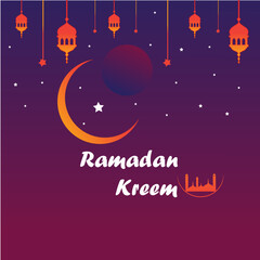 Obraz na płótnie Canvas ramadan card and art design with beautiful background