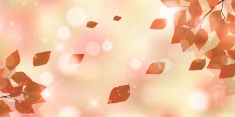 Tuinposter 紅葉　葉　秋　背景  © J BOY