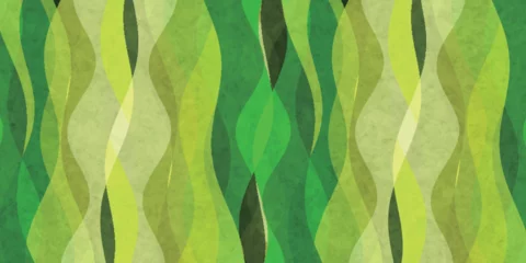 Rolgordijnen 新緑　和柄　波　背景  © J BOY