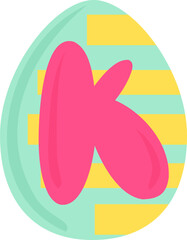 Easter Egg Letter Alphabet K