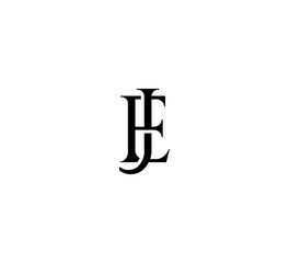 Initial Letter Logo. Logotype design. Simple Luxury Black Flat Vector EJ JE