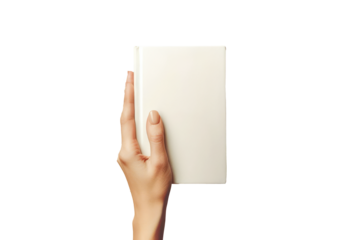 blank white book cover for mockup. isolated background . Generative AI