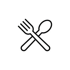 fork and spoon icon vector