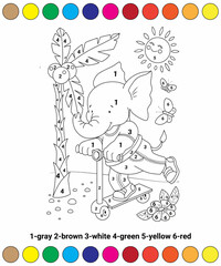 color by number coloring book for any ages