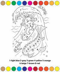 color by number coloring book for any ages