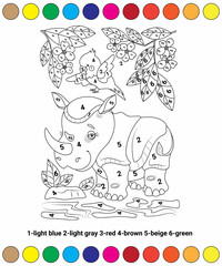 color by number coloring book for any ages