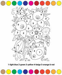 color by number coloring book for any ages