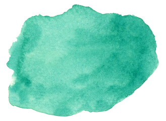Green Watercolor hand painted circles texture. Watercolour circle elements for design.
