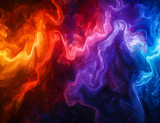 Colorful smoke pattern, a blend of vibrant colors creating a dynamic abstract