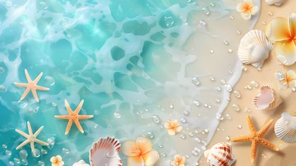 Foto op Plexiglas summer Beach illustration background © irawan