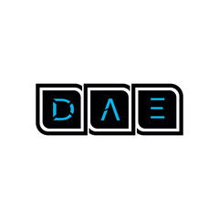 DAE initial letter monogram logo design set