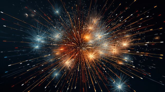 fireworks in the night sky. Fireworks in the night sky. Festive background with fireworks.
