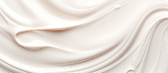 Obraz premium An up-close view of a white liquid with a swirling pattern captured in the image