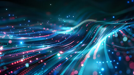 Concept design of Big Data for Presentation and Analytical Information. Abstract Illustration of High Speed Data transfer. Data Human Technology and Artificial Intelligence futuristic background