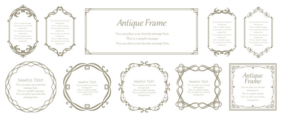 ゴージャスなフレームデザインセット