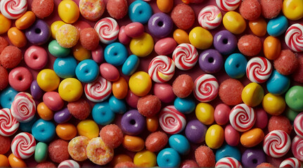  Sweet candy background with place for your content
 .Generative AI