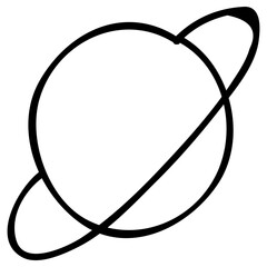 planet icon, simple vector design